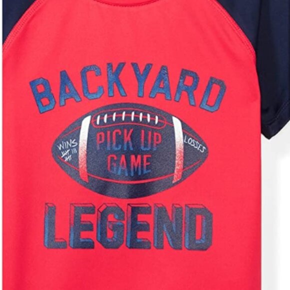 Spotted Zebra Boys Shirts Medium Active Stretch T-Shirts Football Red 2 Pack Neo - Picture 2 of 3